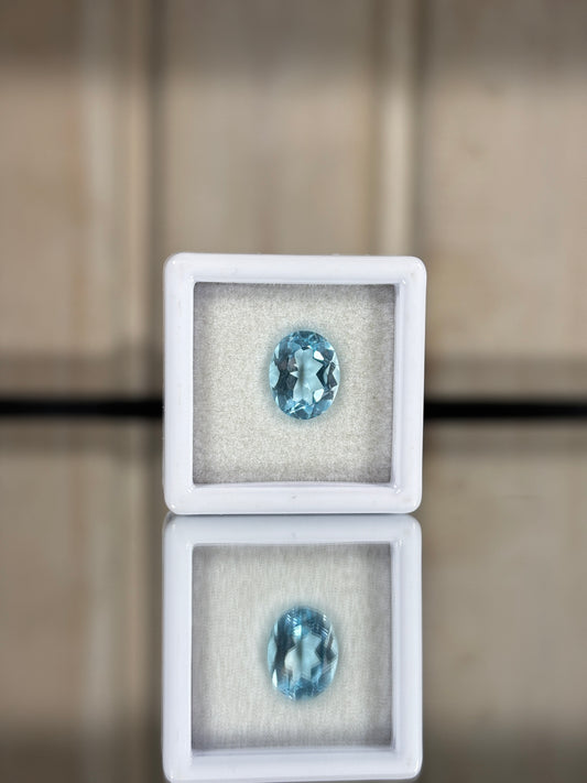 Topacio swiss blue 10x8 mm